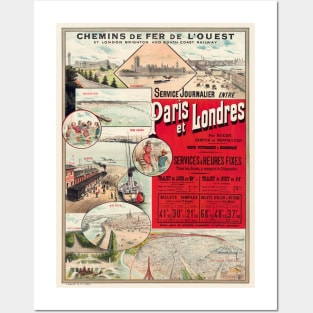 Paris et Londres Vintage Poster 1890 Posters and Art